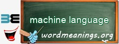 WordMeaning blackboard for machine language